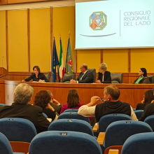 Michela Califano durante l'audizione del 9 aprile in Consiglio regionale del Lazio
